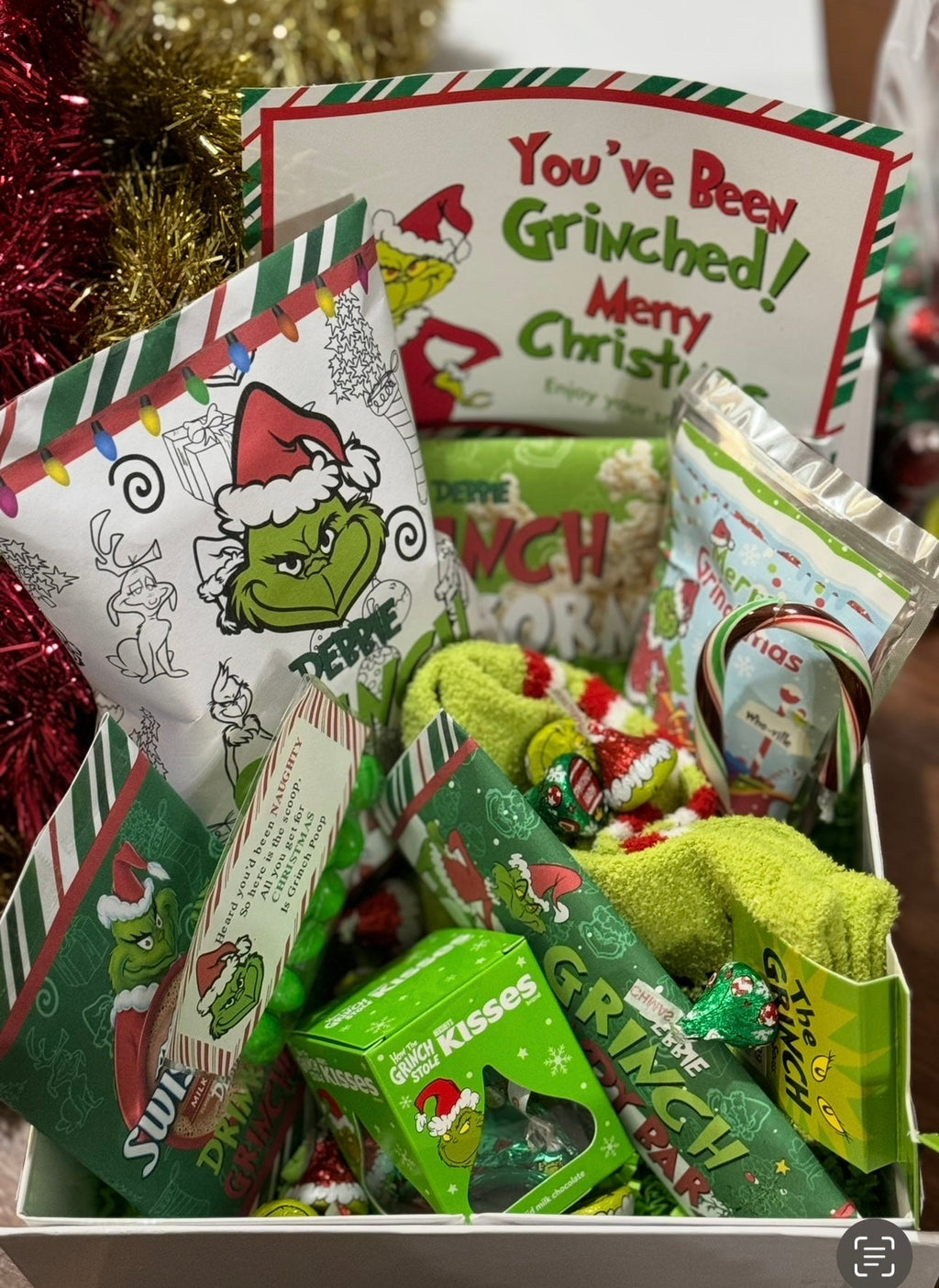 Personalized Grinch treat box with shirt FREE SHIPPING - That’s so Stella