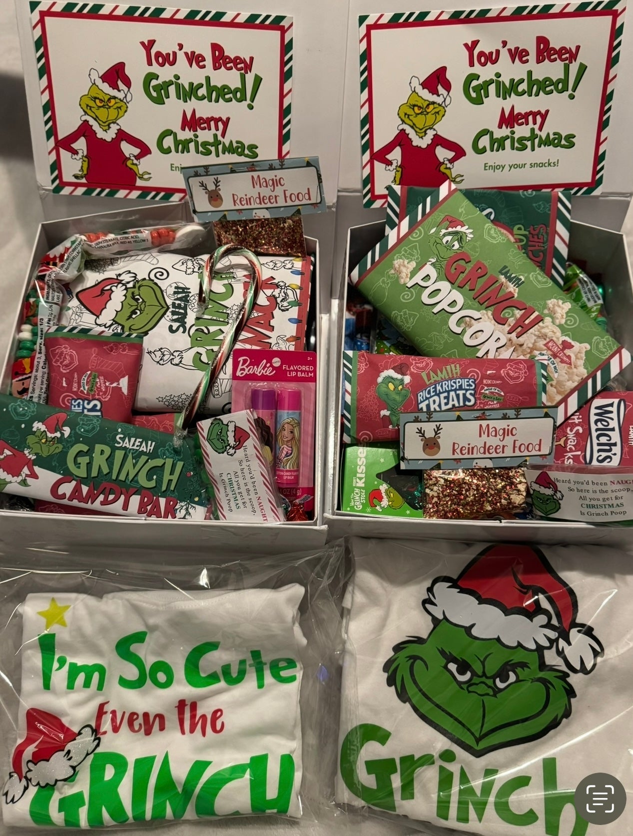 Personalized Grinch treat box with shirt FREE SHIPPING - That’s so Stella