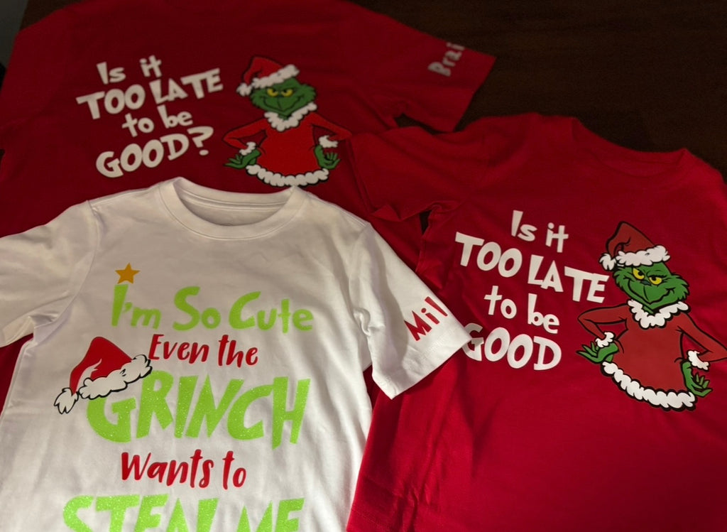 Personalized Christmas Eve You’ve been Grinched treat box tshirt bundle