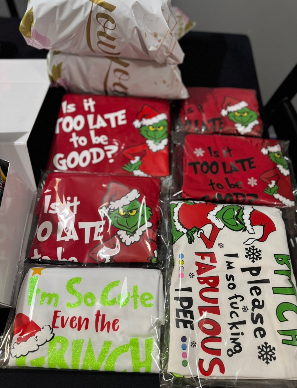 Personalized Christmas Eve You’ve been Grinched treat box tshirt bundle