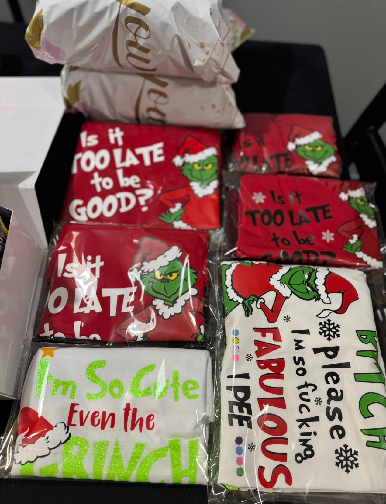 Personalized Christmas Eve You’ve been Grinched treat box tshirt bundle