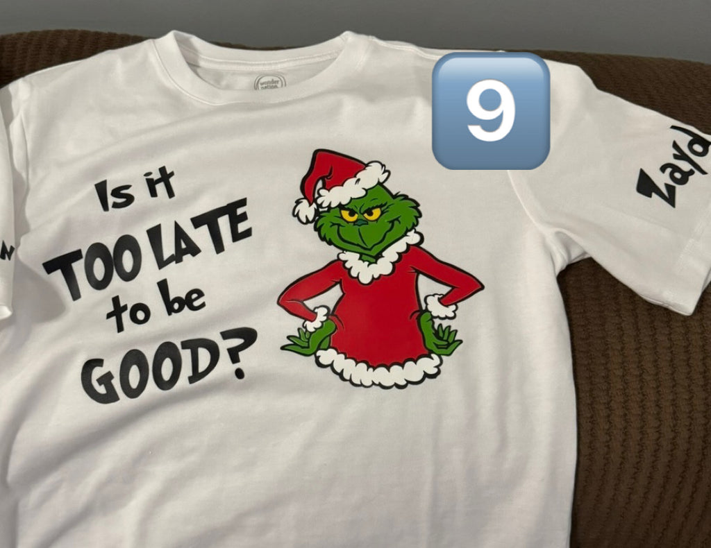 Personalized Christmas Eve You’ve been Grinched treat box tshirt bundle