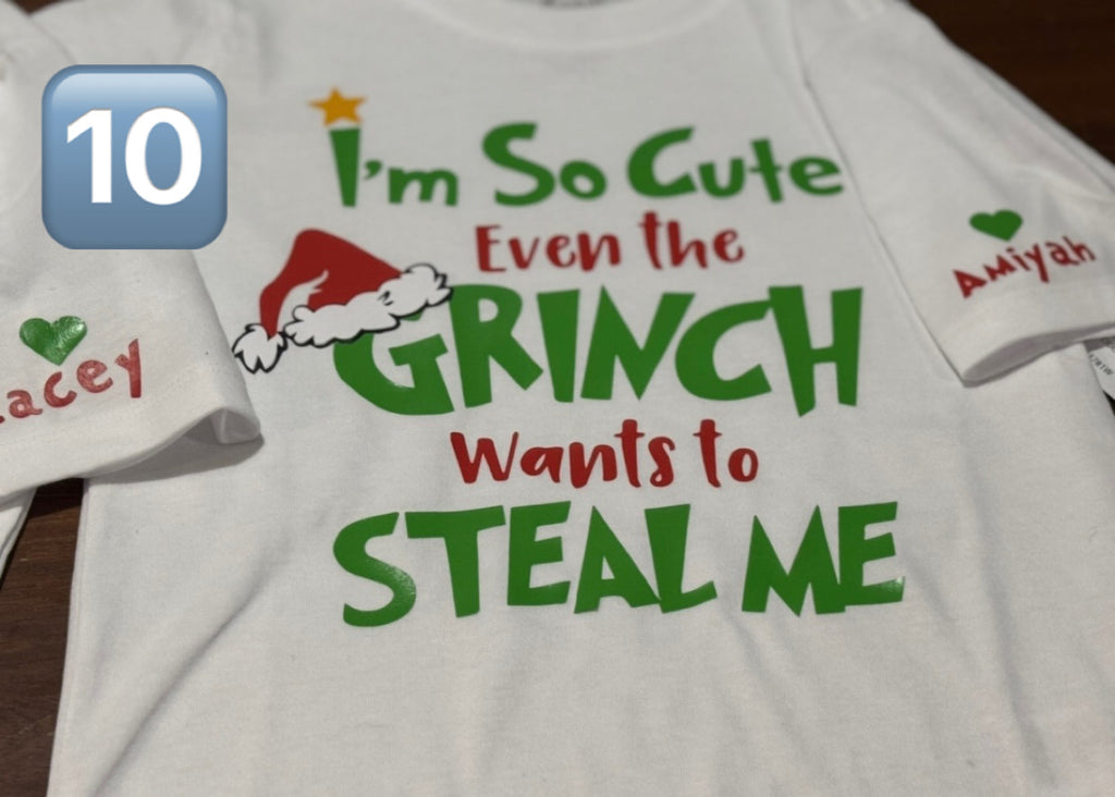 Personalized Christmas Eve You’ve been Grinched treat box tshirt bundle