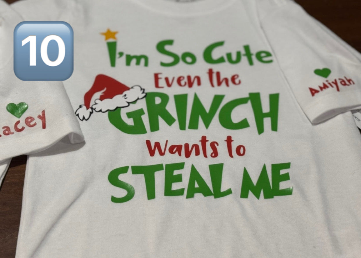 Personalized Christmas Eve You’ve been Grinched treat box tshirt bundle